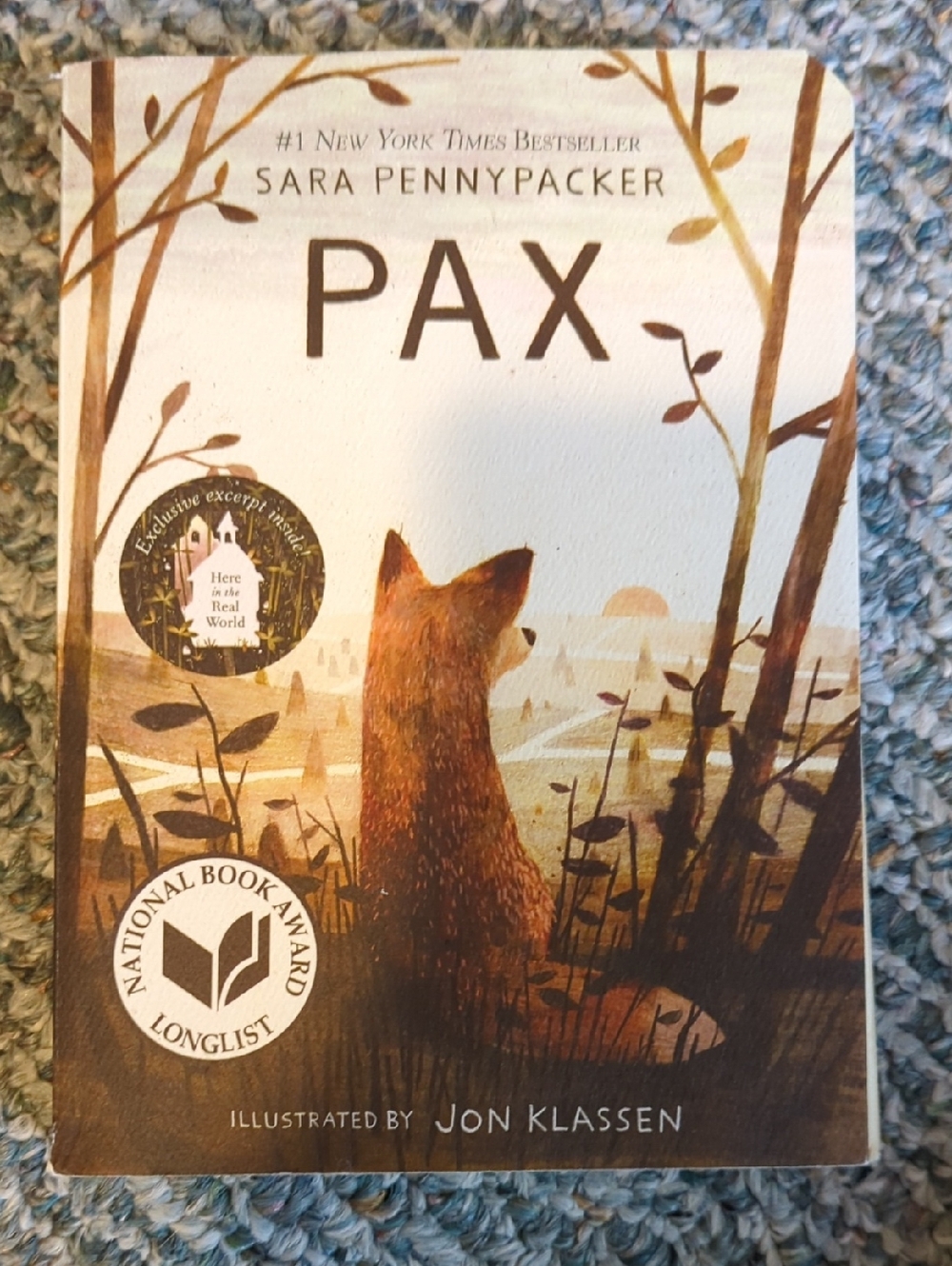 PAX by Sara Pennypacker - Paperback Cover New York Times Bestseller
